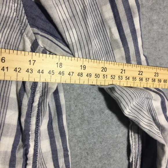 Womens Banana Republic Button Up Shirt Coastal Beachy Striped Boho Casual - Picture 4 of 6